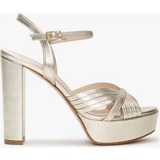 Daniel DANIEL Avery Gold Leather Platform Heeled Sandals 40, Colour: Go