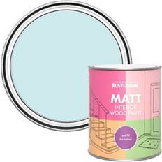 Paint Rust-Oleum Rust-Oleum Duck Egg Matt Wood Paint Blue 0.75L
