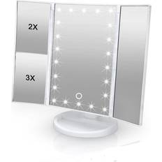 Intirilife Make-up mirror LED Illuminated make-up mirror make-up table mirror foldable