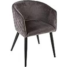 Bon_marché Fauteuils Atmosphera En Velours Gris Marlo Fauteuil