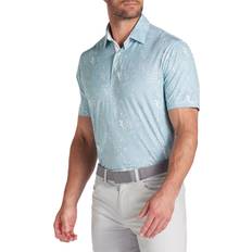 Puma XL Polo Shirts Puma Men's CLOUDSPUN Vintage Golf Polo, Medium, Turquoise Surf/White Glow