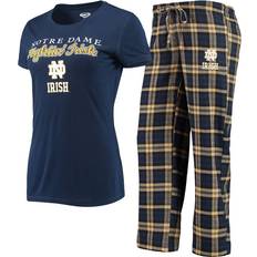 Flannel Clothing Concepts Sport Women's Navy, Gold Notre Dame Fighting Irish Lodge T-shirt and Flannel Pants Sleep Set Navy, Gold