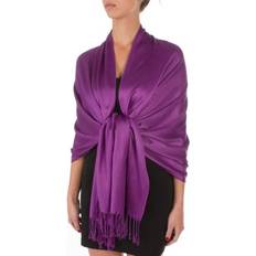 Rayon - Women Scarfs Sakkas Sakkas 78" X 28" Rayon from Bamboo Soft Solid Pashmina Feel Shawl/Wrap/Stole Violet