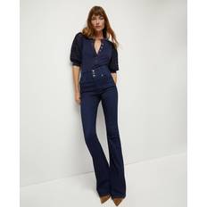 Veronica Beard Beverly High-Rise Flared Jeans - Blue