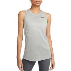 Gray - Women Tank Tops Nike Women's Dri-FIT Training Tank, Medium, Tumbled Grey