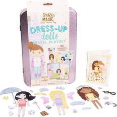 Story Magic Story Magic Dress-Up Dolls Travel Playset, Pretend Play Magnetic Case, Magnet Outfit and Accessory Pieces, Great for Travel or Playdates, Magnetic On The Go Activity Set for Ages 4, 5, 6, 7 Pink