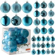 Acid Blue Ball Ornaments Combo of 6