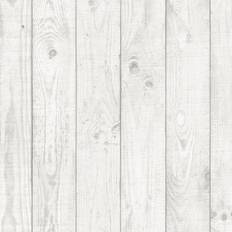 Wallpapers House of Hampton Wooden Plank Effect Wallpaper, 10M X 52.8Cm, Beige