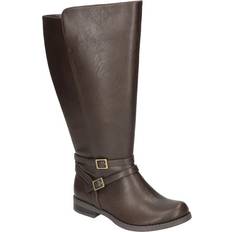 Easy Street Womens Plus Plus Wide Athetic Bootie BROWN