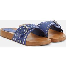 Isabel Marant Sloffen en Sandalen Isabel Marant Jaso Leather Slides - Blauw