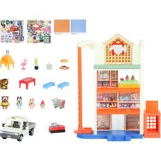Bluey Bluey Hammerbarn Shopping Center Mega Set, 4 Level, 22" Tall Playset with Working Lift and Trolley Return, Lights and 45 Sounds. 3 Figures. 15 Accessories & Tradie Ute Vehicle Amazon Exclusive