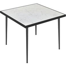 White Garden Table OutSunny Outdoor Tempered