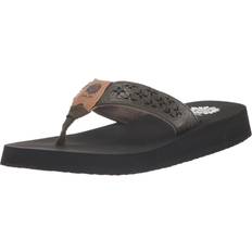 Women - Yellow Flip-Flops Yellow Box Benji Sandal, Olive