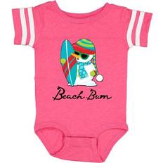 Bodysuits Inktastic Beach Bum surfing snowman at the beach Boys or Girls Baby Bodysuit