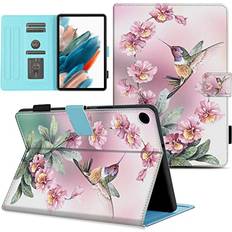 HONNKY for Samsung Galaxy Tab A8 Case 2022 Model SM-X200/X205/X207,Floral Hummingbird Cover Galaxy A8