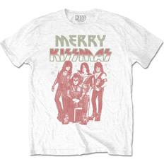 Kiss Kiss merry kissmas lizenziert t-shirt herren Weiß