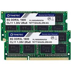 TIMETEC Timetec 16GB KIT2x8GB Compatible for Synology NAS DiskStation/RackStation DDR3/DDR3L 1600MHz PC3L-12800 1.35V Non-ECC Unbuffered SODIMM RAM Replacement for Synology RAM1600DDR3L-8GBx2