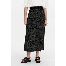 Only Damen Röcke Only Damen Onlvenedig Aop Life Long Skirt Wvn Noos Rock, Black 2