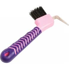 Stainless Steel Grooming & Care Roma Deluxe Hoof Pick Soft Grip Pink/purple