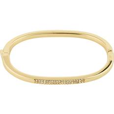 Armbånd Pilgrim Star Recycled Crystal Bangle Goldplated Armring hos Magasin Guld one