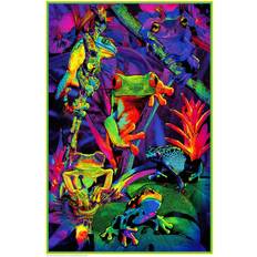 Metal Posters B Tree Frogs Non-Flocked Blacklight Poster
