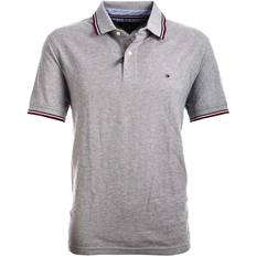 Tommy Hilfiger Men's Striped Collar Polo X-Large, Grey