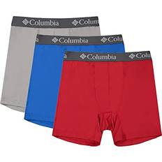 Columbia Men Men's Underwear Columbia Men's Performance Stretch Boxer Briefs Pack, Red/Blue/Grey