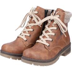 Rieker Beige Ankelboots Rieker Dam Y7428 ankelstövlar, Brun nöt antik kastanie trä 22