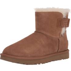 UGG Women's Mini Bailey Logo Strap Booties Chestnut