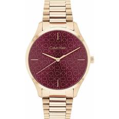 Calvin Klein Unisex Wrist Watches Calvin Klein Burgundy Rose Gold