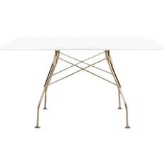Kartell Matbord Kartell Glossy 130 x 130 Vit Skiva Guldben Matbord