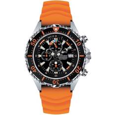 Chris Benz Armbandsur Chris Benz depthmeter chronograph 300m orange mit orangefarbenem kautschukband