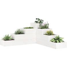 Brun - Træ Krukker vidaXL plantekasse 4 niveauer 106x104,5x36 massivt fyr gyldenbrun Krukke