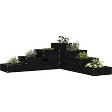 Pine Pots vidaXL plantekasse 4 niveauer 106x104,5x36 massivt fyr gyldenbrun