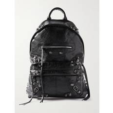 Black - Leather School Bags Balenciaga Cagole Leather Backpack Black 01