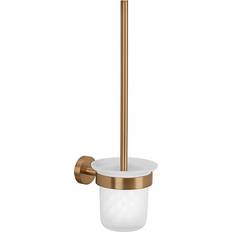 Bronze Toiletbørster TESA Moon Bronze Toiletbørstesæt Selvklæbende Glas Metal