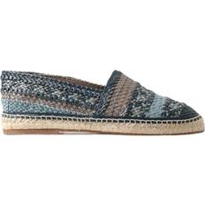 Dolce & Gabbana Espadrillas Dolce & Gabbana Blue Gray Leather Buffalo Espadrille Shoes EU44/US11