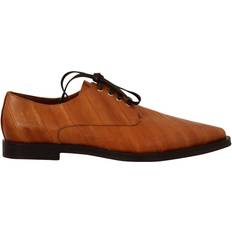 Dolce & Gabbana Oxford Dolce & Gabbana Brown Eel Leather Lace Up Formal Shoes