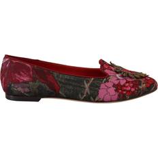 Dolce & Gabbana Multicolored Low Shoes Dolce & Gabbana Multicolor Jacquard Sacred Heart Patch Slip On Shoes EU37/US6.5