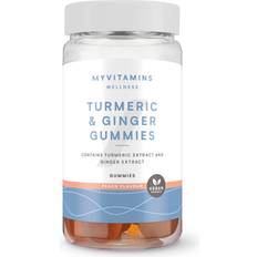 Pfirsich Nahrungsergänzung Myvitamins Turmeric & Ginger Gummies 60 Gummibärchen