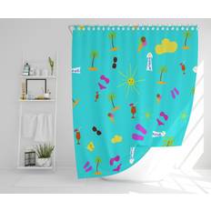 Yellow Shower Curtains Highland Dunes Meagan Polyester Shower