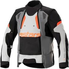 Chaquetas de moto Alpinestars Chaqueta Halo Drystar Dark Gray/ice Gray/orange