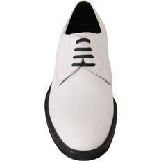 White Derby Dolce & Gabbana White Leather Derby Dress Formal Shoes