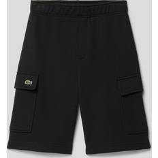 Kinderkleding Lacoste Brushed Cotton Fleece Cargo Shorts - Black/Zwart