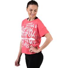 Puma Dame T-skjorter Puma HIT Feel It Tee Pink, Female, Tøj, T-shirt, Træning, Lyserød