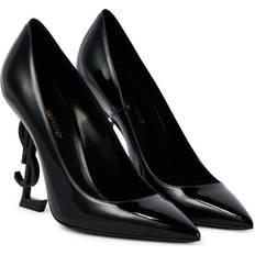 Laced Heels & Pumps Saint Laurent Opyum leather pumps black