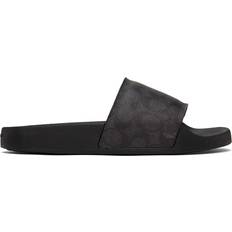 Coach Slip-On Shoes Coach Slide - Charcoal Signature