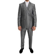 Dolce & Gabbana Herre Jakkesæt Dolce & Gabbana Black Stretch Crystal Bee Slim Fit Suit IT48