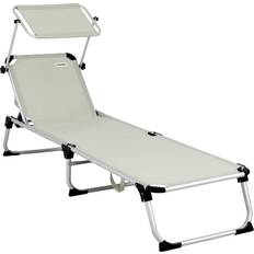 Aluminium sun lounger Deuba Malta Aluminium Sun Lounger 210cm 180kg Capacity