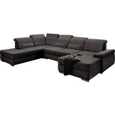 Leder Sofas Livetastic WOHNLANDSCHAFT Anthrazit Sofa